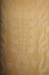 Mulmul Cotton- Chikankari Unstitched 3 Pc Suit Set-Light Yellow